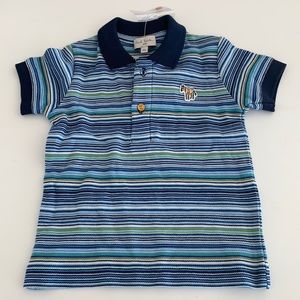 Paul Smith Baby Blue Striped Polo 6 month